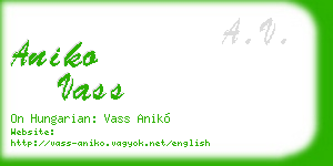 aniko vass business card